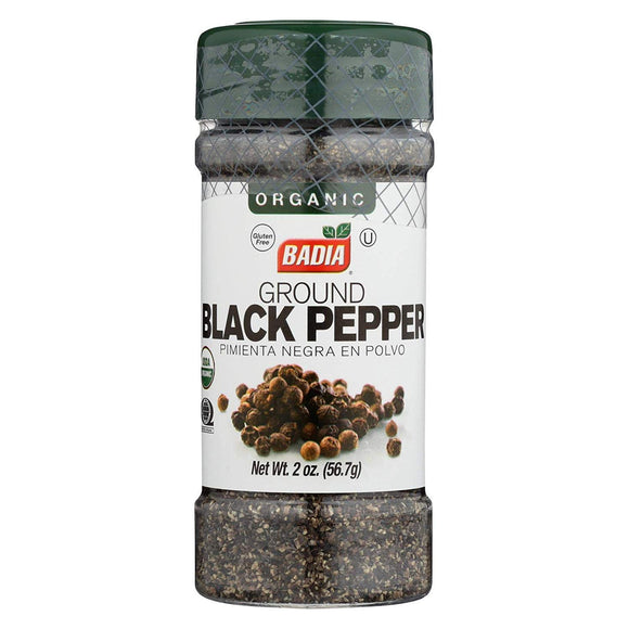 Badia Spices Organic Ground Black Pepper, 2 oz