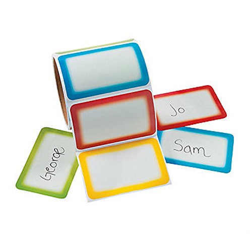 Fun Express Colorful Name Tag Labels - 100 Stickers