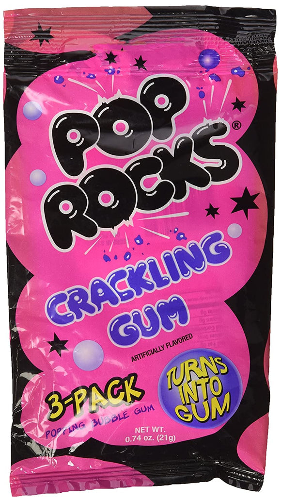 Pop Rocks Popping Candy Crackling Gum 3-Pack