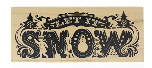 Let It Snow Wooden Stamp