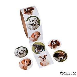 Fun Express Dog Roll Stickers - 100 Stickers