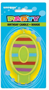 Numeral 0 Birthday Candle