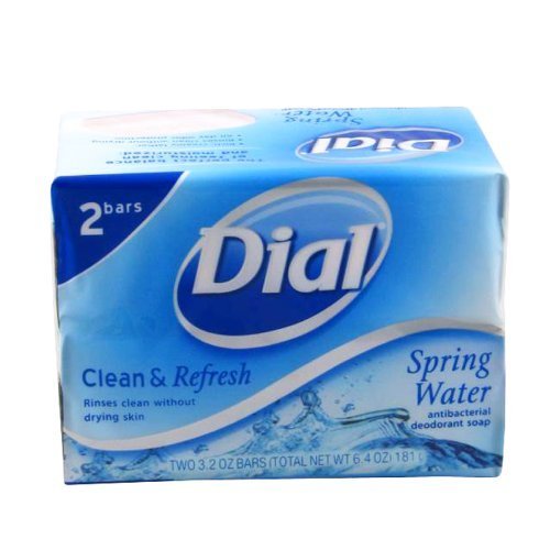 Dial Spring Water 90g Deodorant Soap 2 Bars