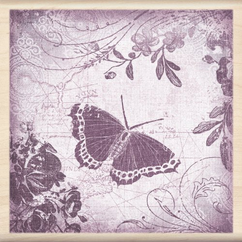 Inkadinkado Wood Stamp, Butterfly Collage