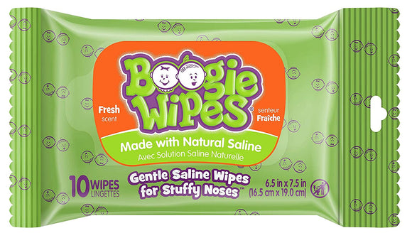 Boogie Wipes with Natural Saline 10 Pack