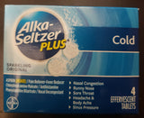 Alka-Seltzer PLUS Cold Sparkling Original 4 Tablets