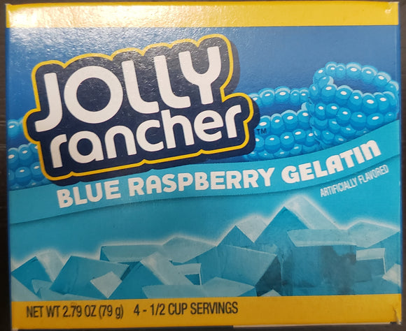 Jolly Rancher Gelatin Blue Raspberry Mix 3 oz Makes 4 Half Cup Servings
