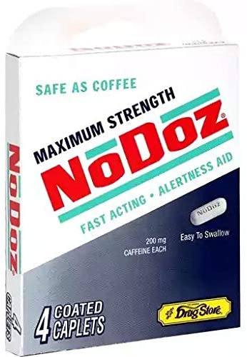 NoDoz Alertness Aid 200 mg Caffeine Caplets 4 Pack