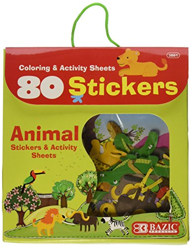 BAZIC Animal Series Assorted Sticker 80/Bag (3861)