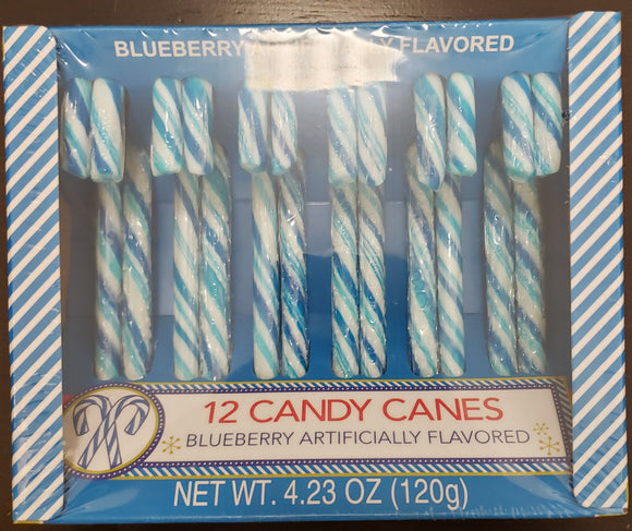 12 Blueberry Flavored Candy Canes