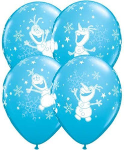 11" Frozen Olaf Dancing Balloons - Bag of 10