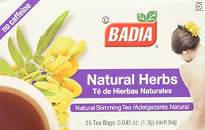 Badia - Natural Herbs Tea Caffeine-Free - 25 Tea Bags