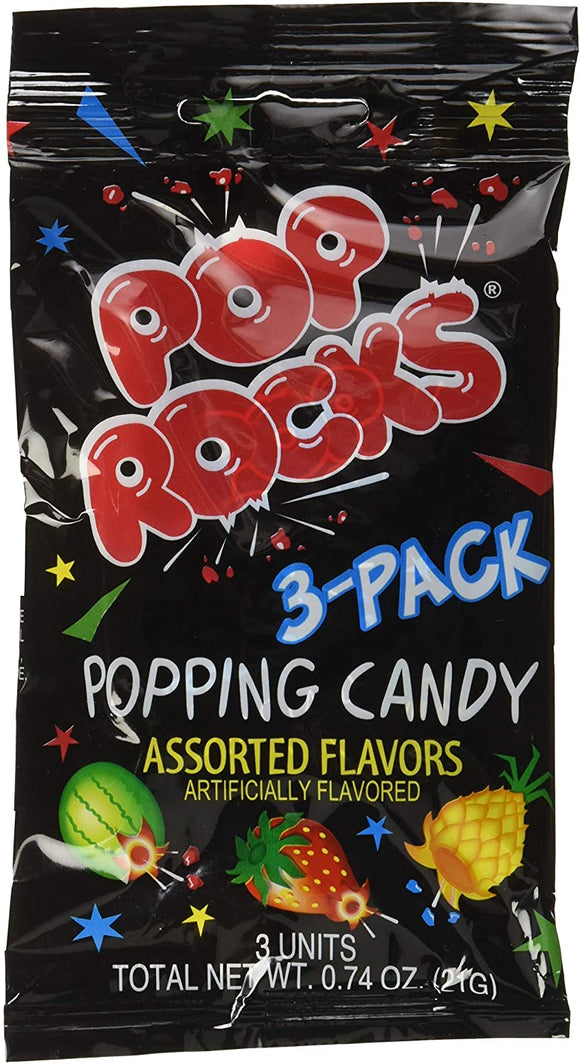 Pop Rocks Crackling Candy Assorted Flavors 3-Pack 0.74 oz