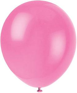 12" Pink Latex Balloon 10 Pack