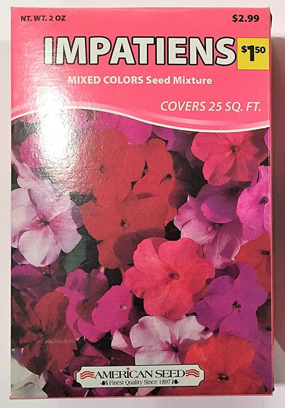 American Seed Impatiens Mixed Colors Seed Mix