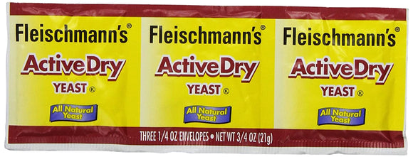 Fleischmann's, Active Dry Yeast, 0.75 oz (3 ct) Horizontal Strips
