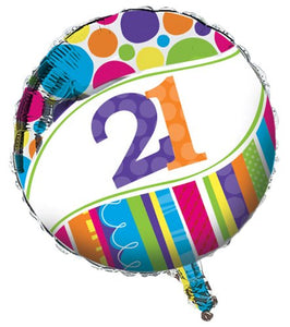 Creative Converting Numeral 21 Foil 18" Balloon