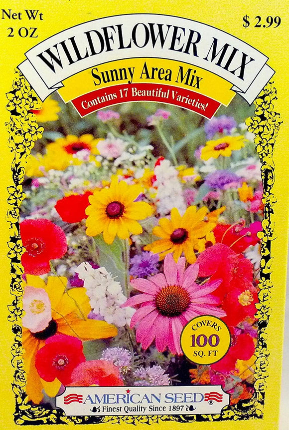 American Seed Wildflower Blend Sunny Area Seed Mix