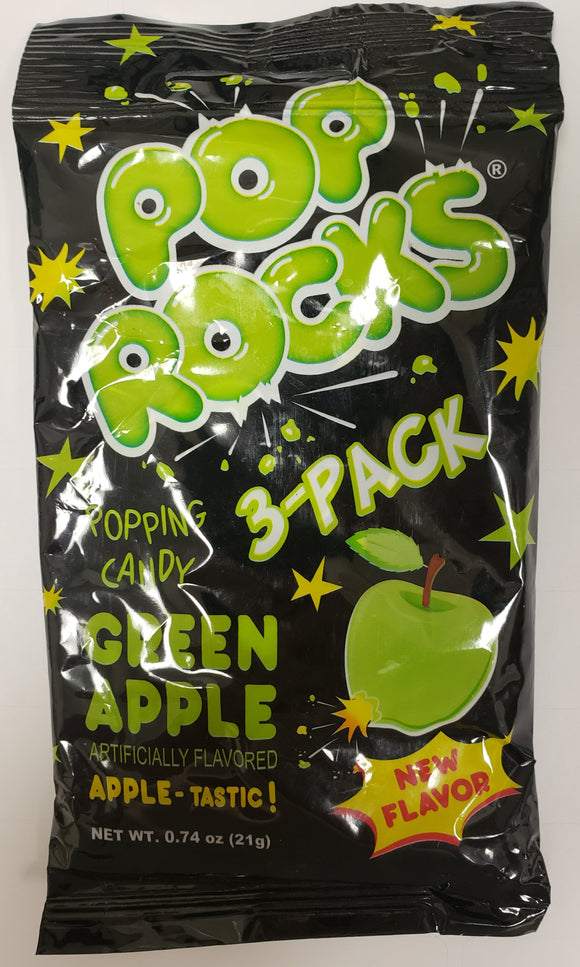 Pop Rocks Popping Candy Green Apple 3-Pack