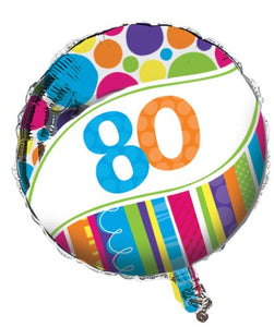 Creative Converting Numeral 80 Foil Balloon