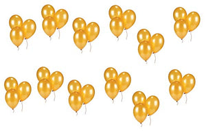 New Years Eve Party Supplies 12 Inch Gold Mylar Balloons for Weddings Anniversaries (Bag of 36)