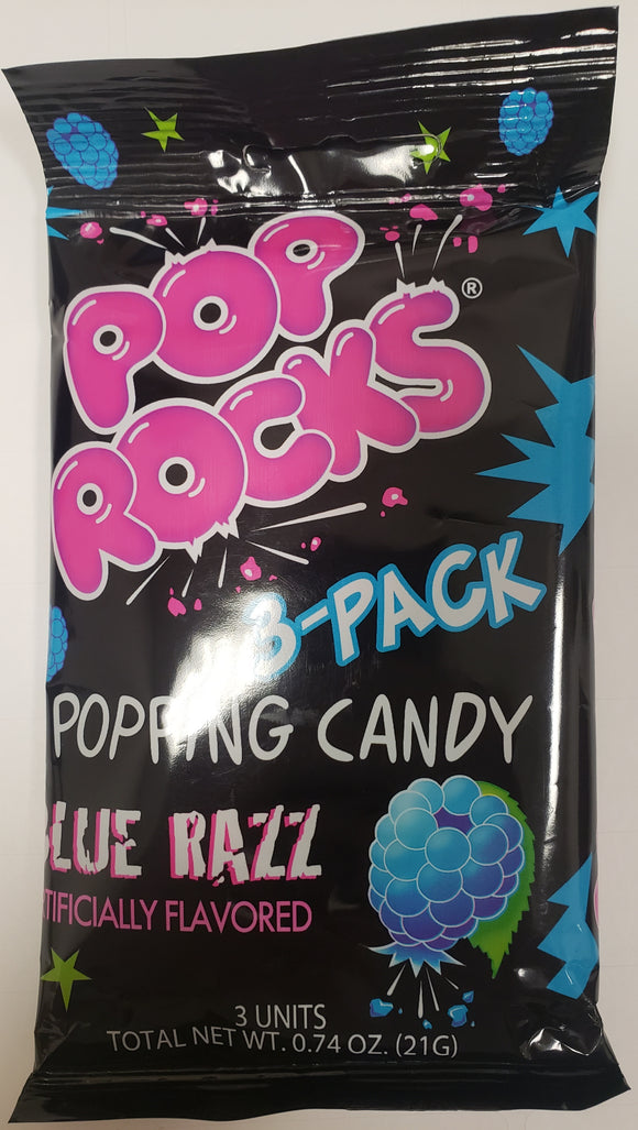 Pop Rocks Popping Candy Blue Razz 3-Pack